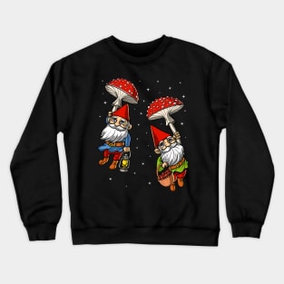 Magic Mushrooms Fantasy Gnomes Crewneck Sweatshirt